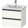 DURAVIT Ketho 2 závesná skrinka pod umývadlo, 2 zásuvky, 634 x 455 x 549 mm, biela super matná, K25282084840000