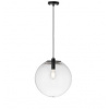 RENDL BOULDER 30 závesná číre sklo/čierna 230V LED E27 15W