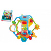 Teddies Hrkálka gule/loptička edukačný plast 15cm pre najmenších v krabici 18x19x17cm 6m+