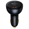 Adaptér do auta Baseus QC 5, 1x USB, 2x USB-C 160W + kabel USB-C 100W 1m (TZCCZM-0G) čierny