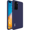 Puzdro IMAK Huawei P40 silikónové modrá farba