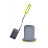 GoEco® | Plochá a pružná WC štětka 42 cm | silikonové štětiny | snadno omyvatelná | zelená