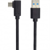 OEM PremiumCord Kabel USB typ C/M zahnutý konektor 90° - USB 3.0 A/M, 1m ku31cz1bk