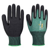 PORTWEST SG GRIP15 ECO AP15 / Nitrilové rukavice - čierna / zelená XS