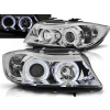BMW E90 / E91 05-08 - predné chrom svetlá s ANGEL EYES