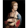 Zuty Diamantové maľovanie DÁMA S HRANOSTAJOM LEONARDO DA VINCI 40x50 cm vypnuté plátno na rám