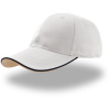 Atlantis Headwear Kšiltovka Zoom Piping Sandwich, baseballová, 6 panelová COT33000490899-white/navy UNI Bílá/navy