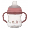 Nevylievací hrnček Canpol Babies s mäkkým náustkom - Bonjour, ružový, 150 ml