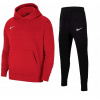 Teplaková súprava - Detské šaty Nike CW6909 010 / CW6896 657 Veľkosť 152 Čierna, červená (Nike Tracksuit Cotton Set Junior 152)