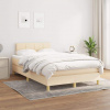 vidaXL Boxspring posteľ s matracom krémový 120x200 cm látka