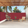 vidaXL Zaťahovacia bočná markíza červená 140x600 cm 317993