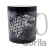 Půllitr Game of Thrones Stark 2 Magicbox Pyramid International Skleněný korbel Game of Thrones House Stark 300 ml