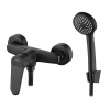 Kuchinox Atez, nástenná sprchová batéria s ručnou sprchovou súpravou, čierna matná, LAV-BTK_741D