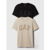 GAP Bavlnené tričko s logom 2 ks Čierna S