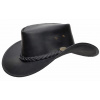 Scippis Austrálsky kožený klobúk Ironbark – čierny s pleteným pásikom a šnúrkou Veľkosť: 59 cm (L)