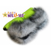 Rukávnik ku kočíku s kožušinou Baby Nellys ® flees LUX zelený
