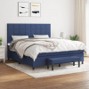 Box spring postel s matrací modrá 180x200 cm textil Modrá 3136619