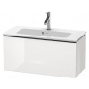 Duravit L-Cube - Umývadlová skrinka Compact, 40x82x39 cm, 1 zásuvka, lesklá biela LC615702222