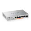 Zyxel XMG-105 5 Ports 2,5G + 1 SFP+, 4 ports 70W total PoE++ Desktop MultiGig unmanaged Switch XMG-105HP-EU0101F ZyXEL