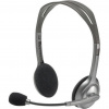 Logitech Headset Stereo H110/ drátová sluchátka + mikrofon/ 3,5 mm jack/ šedá 981-000271