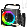 KARAOKE REPRODUKTOROVÝ STROJ S 2 BEZDRÔTOVÝMI MIKROFÓNMI BLUETOOTH FAREBNÝ RGB
