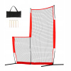 Tréningová sieť na futbal 240x106x214 cm Červená PET sieť