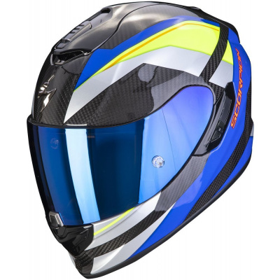 Prilba Scorpion EXO-1400 Carbon Air Legione Blue Neon Yellow Veľkosť: L (59-60 cm)