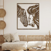 drevo zivota Drevený obraz Leva so Zebrou Farebný vzor: Orech, Rozmery (cm): 60x70