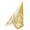 Obrúsky PAW AIRLAID 40x40 cm - Reverse Motif gold-white