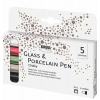 Kreul Perá na sklo a porcelán Chalky 5 ks