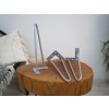Treesome Industrial Hairpin Podnož Noha 2 ramenná Stříbrná 1ks Rozměr: 70 cm