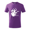 Bicie bubeník - Tričko detské bavlnené - 146 cm/10 rokov ( Fialová )