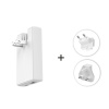 Cestovná nabíjačka SWISSTEN GaN USB-C + USB-A 45W - konektor EÚ + UK + US - biela