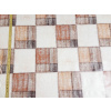 PVC gumený obrus šírka 140cm - Patchwork hnedý