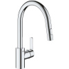 GROHE Get páková drezová batéria s vyťažiteľnou sprškou s prepínaním, 2jet, výška výtoku 188 mm, chróm, 31484001