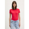 Tommy Jeans basic tričko dámske bavlnené DW0DW20459 červená L