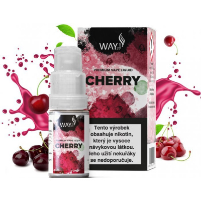Liquid WAY to Vape Cherry 10ml 3mg (Čerstvě natrhané šťavnaté třešně)