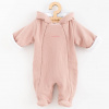 Dojčenská kombinéza s kapucňou New Baby Frosty pink Ružová 68 (4-6m)