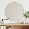 vidaXL Nástenné zrkadlo strieborné Ø 40 cm okrúhle - Srieborná - 175056-109304