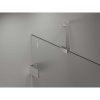 Mexen Lunar-B, výklopný sprchový kút ľavý 70 x 70 cm, 8mm číre sklo, oceľový profil, 832-070-070-97-00-L
