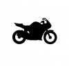 Označto Štítky do šatne - bez popisu - motorka Čierna