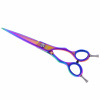 Geib Entree Blue Titan Straight Scissors - kvalitné rovné nožnice s jednostranným mikrorezom a titánovým povrchom - Veľkosť: 7