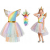 Kostým pre dievča - Kostým v kostýme jednorožca, obliekanie narodenín 1258 110 (Unicorn Rainbow Outfit 110 - 116 Unicorn)