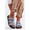 Modré šľapky so suchým zipsom pre dámy, H8-523 BLUE__26886-36 36