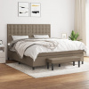 Box spring postel s matrací taupe 160x200 cm textil 3136929