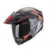 SCORPION prilba na motocykel ADX-2 GALANE, čierna/strieborná/červ/oran, veľ. L
