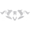 sada plastov YAMAHA Tenere, RTECH (biela, 5 dielov)