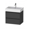 Duravit Ketho.2 Umývadlová skrinka, 55x68x46 cm, 2 zásuvky, grafit mat K25276049490000