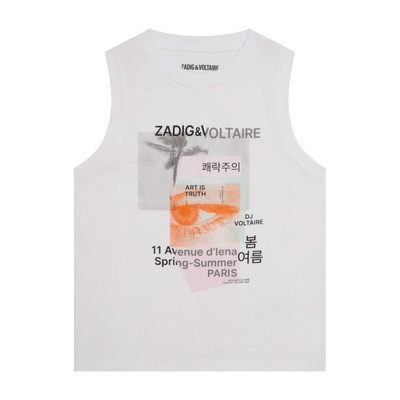 Zadig & Voltaire Tielka a tričká bez rukávov X15378-10P-J Biela
