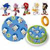 DIGITÁLNA TLAČ Jedlý obrázok na tortu SONIC SONIK JEŽKO + POSTAVY + TEXT 36
